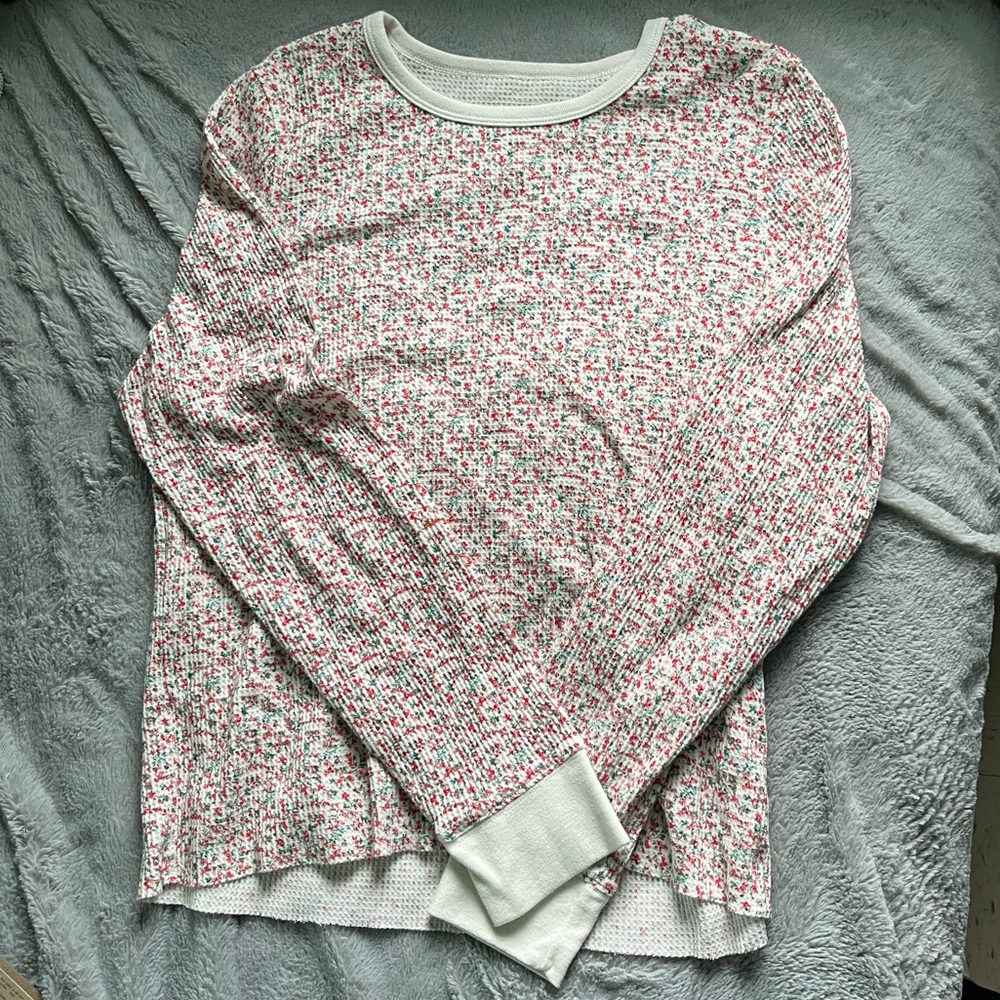 American eagle rose print long sleeve